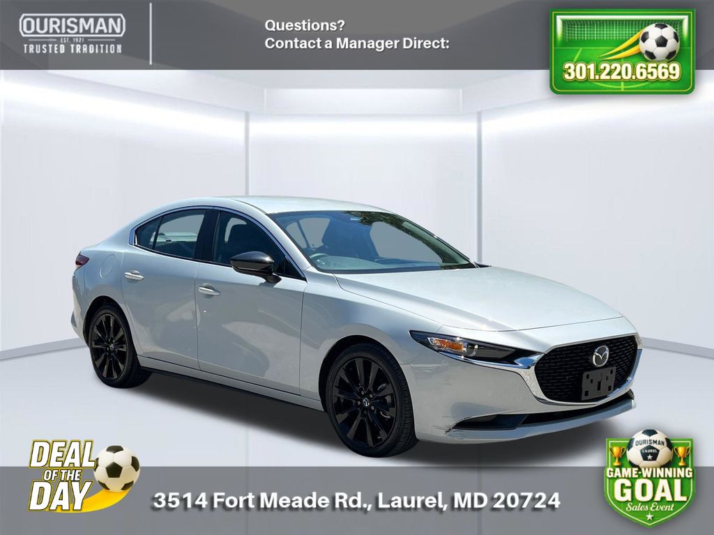 Ceramic White 2024 Mazda MAZDA3 2.5 S Select Sport FWD Sedan Front-Wheel Drive 6-Speed Automatic