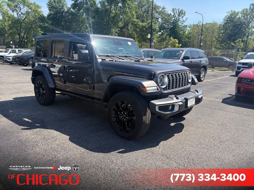Gray (Granite Crystal Metallic Clearcoat) 2025 Jeep Wrangler 4xe Sahara 4WD SUV / Crossover Four-Wheel Drive 8-Speed Automatic