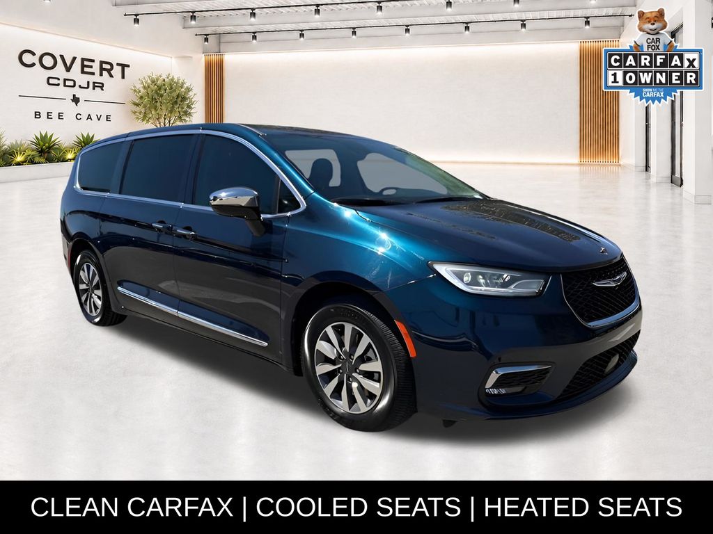 Blue Pearl 2023 Chrysler Pacifica Hybrid Minivan Front-Wheel Drive Continuously Variable Transmission