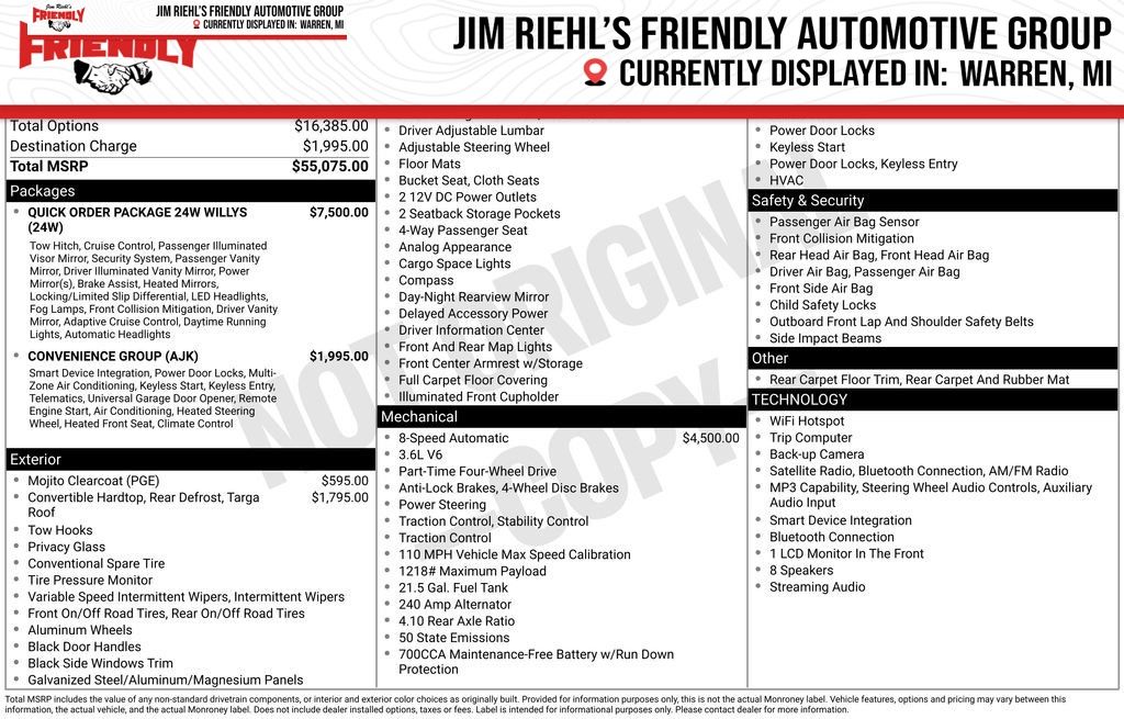 2025 Jeep Wrangler Willys 4-Door 4WD