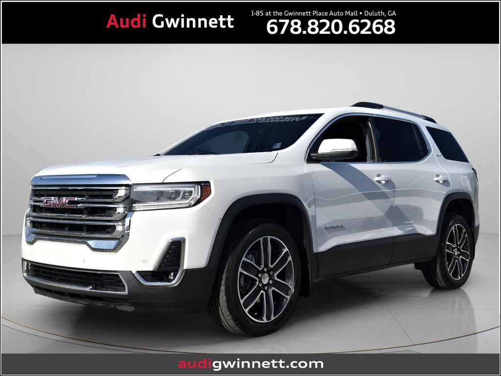 Summit White 2021 GMC Acadia SLT FWD SUV / Crossover Front-Wheel Drive 9-Speed Automatic