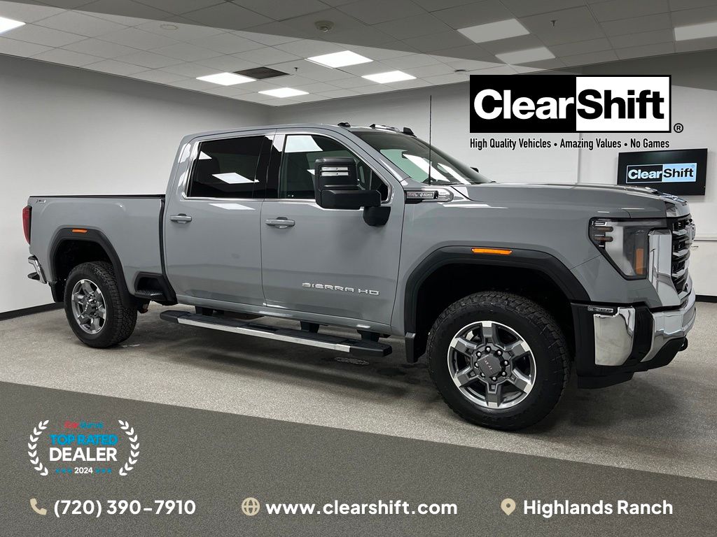 Thunderstorm Gray 2025 GMC Sierra 3500HD Pickup Truck Four-Wheel Drive 10-Speed Automatic