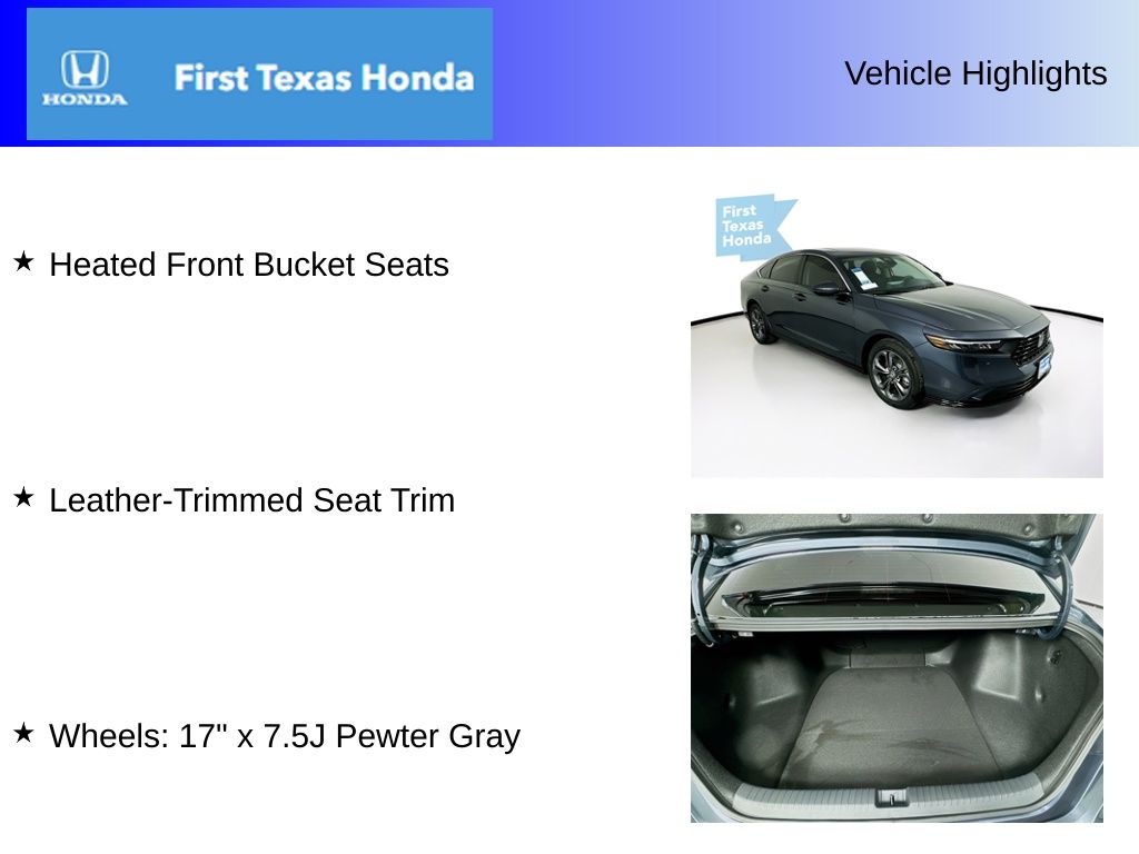 Used Car 2025 Honda Accord Hybrid  Ex-l For Sale Under $35,000 In Austin, Texas