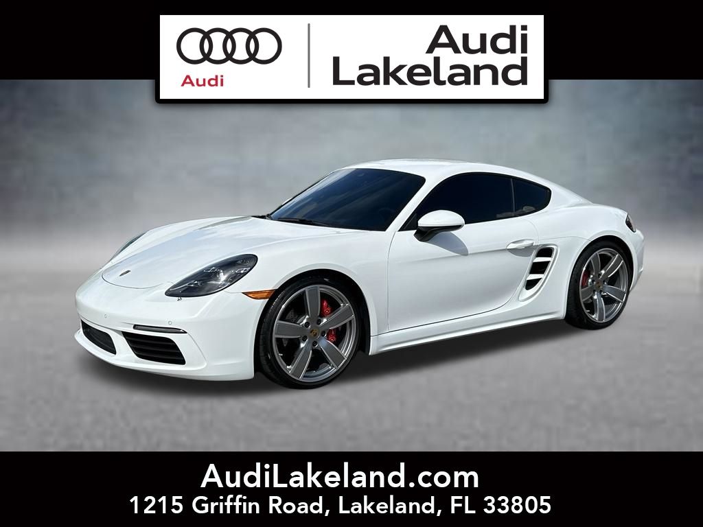 White 2021 Porsche 718 Cayman Coupe Rear-Wheel Drive 7-Speed Automatic