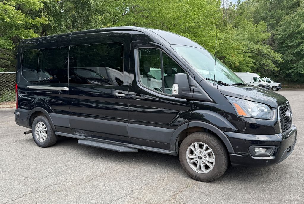 Black Metallic 2024 Ford Transit Passenger Van Rear-Wheel Drive 