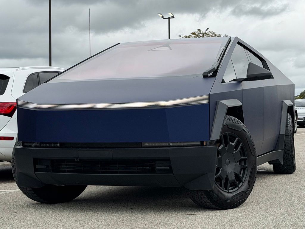 Blue 2024 Tesla Cybertruck Pickup Truck All-Wheel Drive 1-Speed Automatic