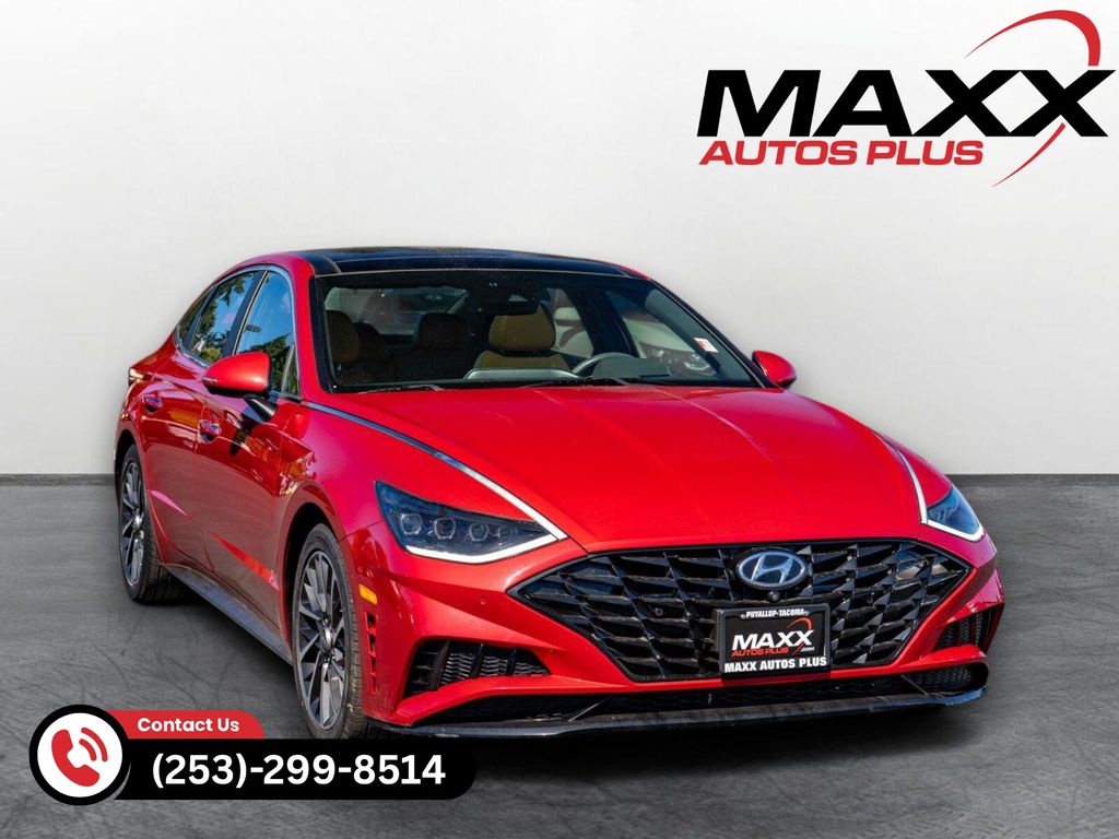 Calypso Red 2020 Hyundai Sonata Sedan Front-Wheel Drive 8-Speed Automatic Overdrive