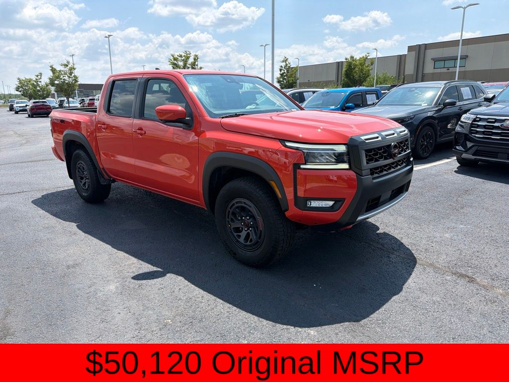 Afterburn Orange 2025 Nissan Frontier Pickup Truck Four-Wheel Drive 9-Speed Automatic Overdrive