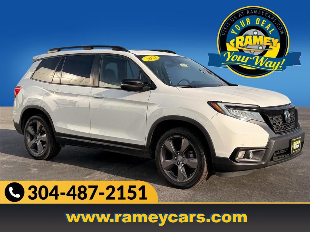 Platinum White Pearl 2021 Honda Passport Touring AWD SUV / Crossover All-Wheel Drive 9-Speed Automatic