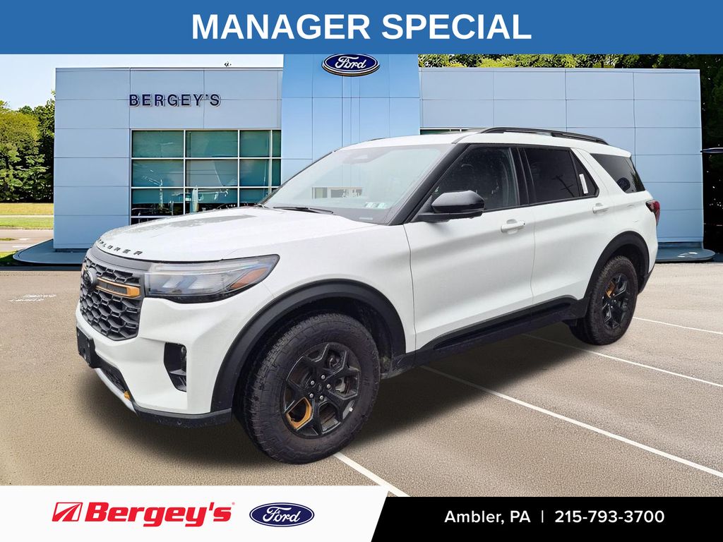 Star White Metallic Tri-Coat 2026 Ford Explorer SUV / Crossover All-Wheel Drive Automatic