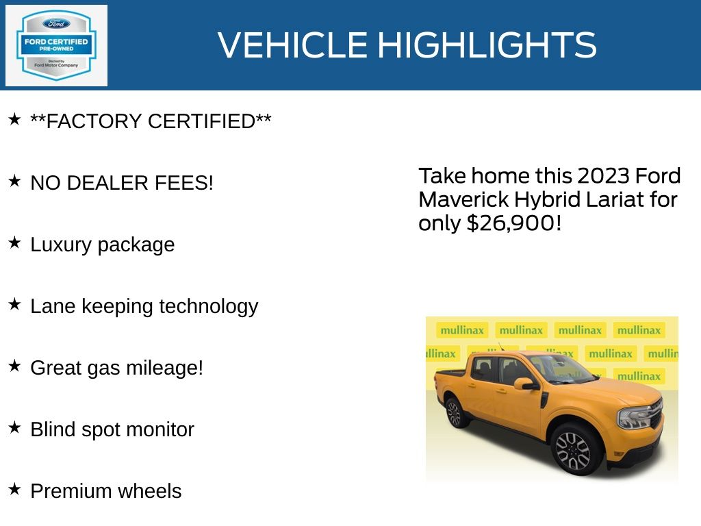 Certified Used 2023 Orange Ford Lariat image 11