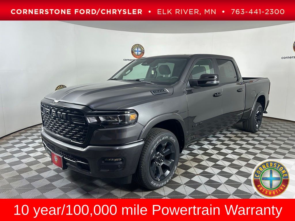Gray (Granite Crystal Metallic Clearcoat) 2026 RAM 1500 Pickup Truck Four-Wheel Drive 8-Speed Automatic