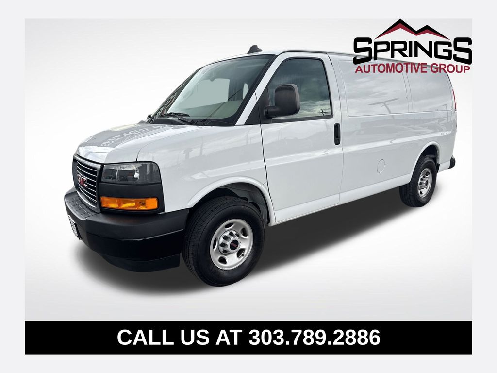 Summit White 2023 GMC Savana Cargo Van Rear-Wheel Drive 8-Speed Automatic Overdrive