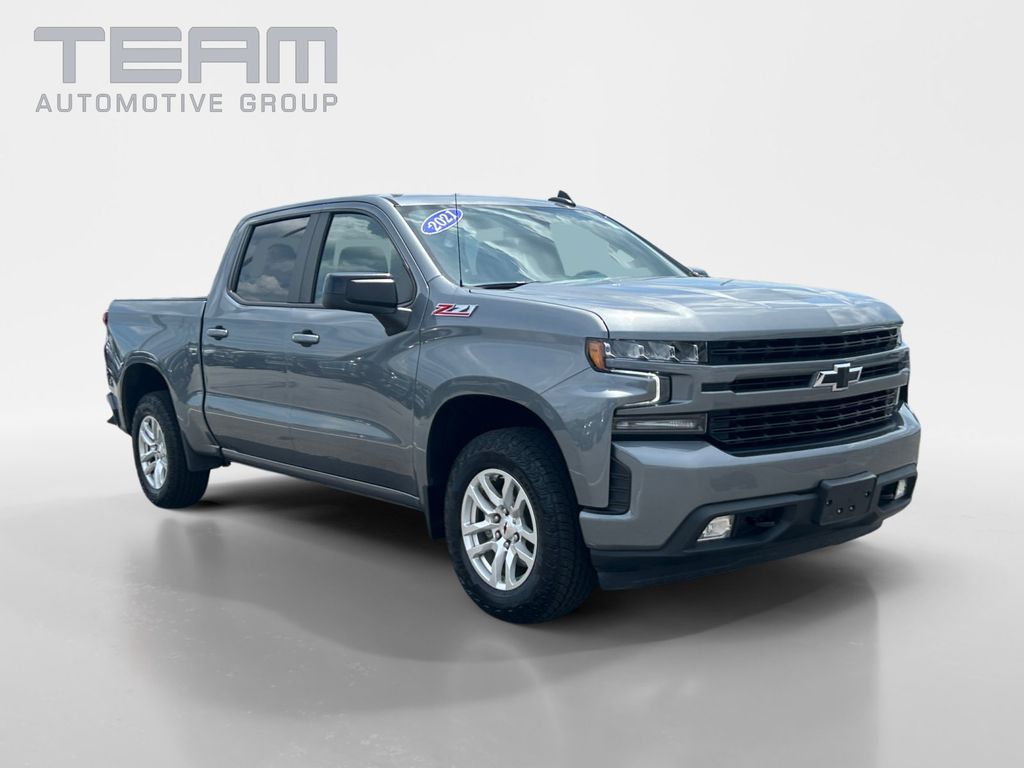 Gray (Satin Steel Metallic) 2021 Chevrolet Silverado 1500 Pickup Truck Four-Wheel Drive 8-Speed Automatic