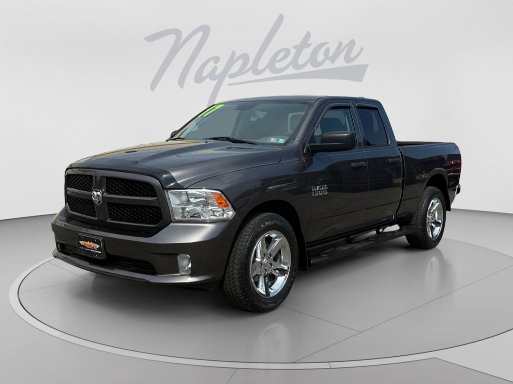 Gray (Granite Crystal Metallic Clearcoat) 2017 RAM 1500 Pickup Truck Four-Wheel Drive 8-Speed Automatic