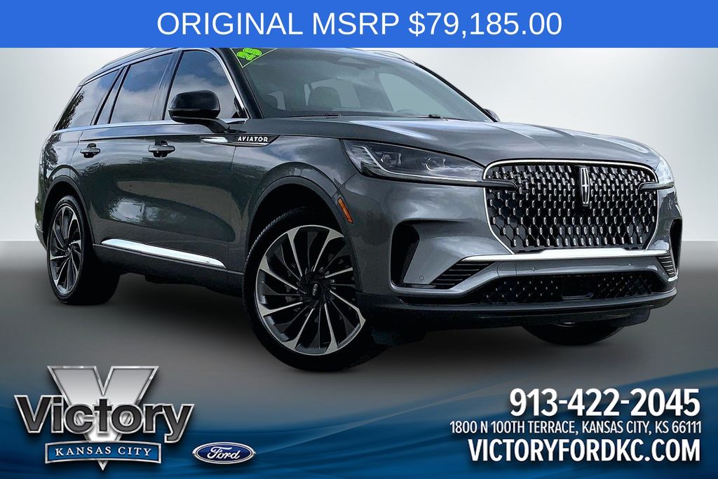 Asher Gray Metallic Clearcoat 2025 Lincoln Aviator SUV / Crossover All-Wheel Drive Automatic
