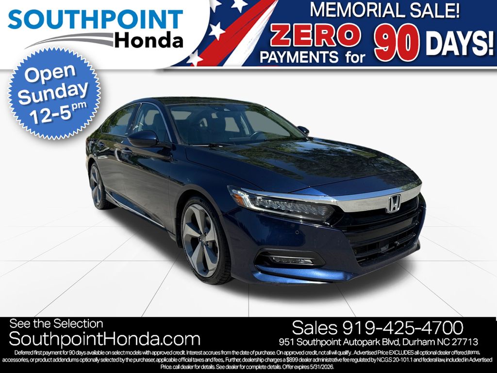 Black (Obsidian Blue Pearl) 2018 Honda Accord 1.5T Touring FWD Sedan Front-Wheel Drive Continuously Variable Transmission