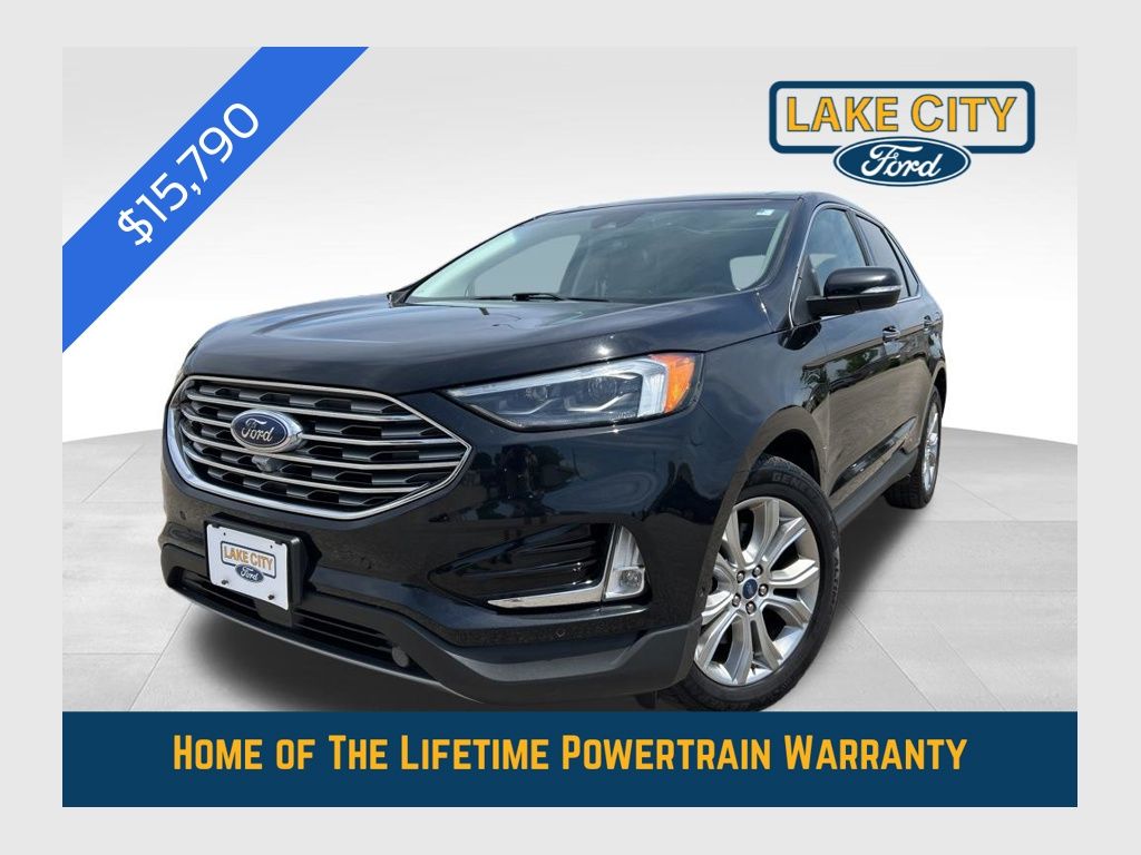 Black 2019 Ford Edge Titanium AWD SUV / Crossover All-Wheel Drive 8-Speed Automatic