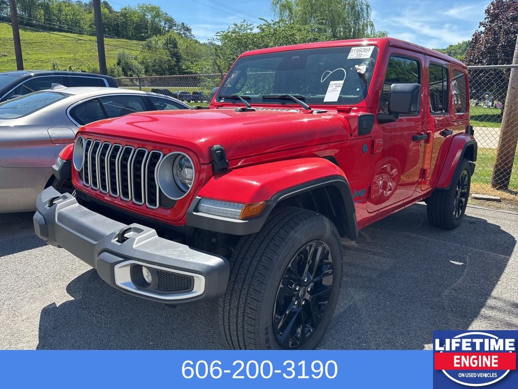 Firecracker Red Clearcoat 2025 Jeep Wrangler 4xe Sahara 4WD SUV / Crossover Four-Wheel Drive 8-Speed Automatic