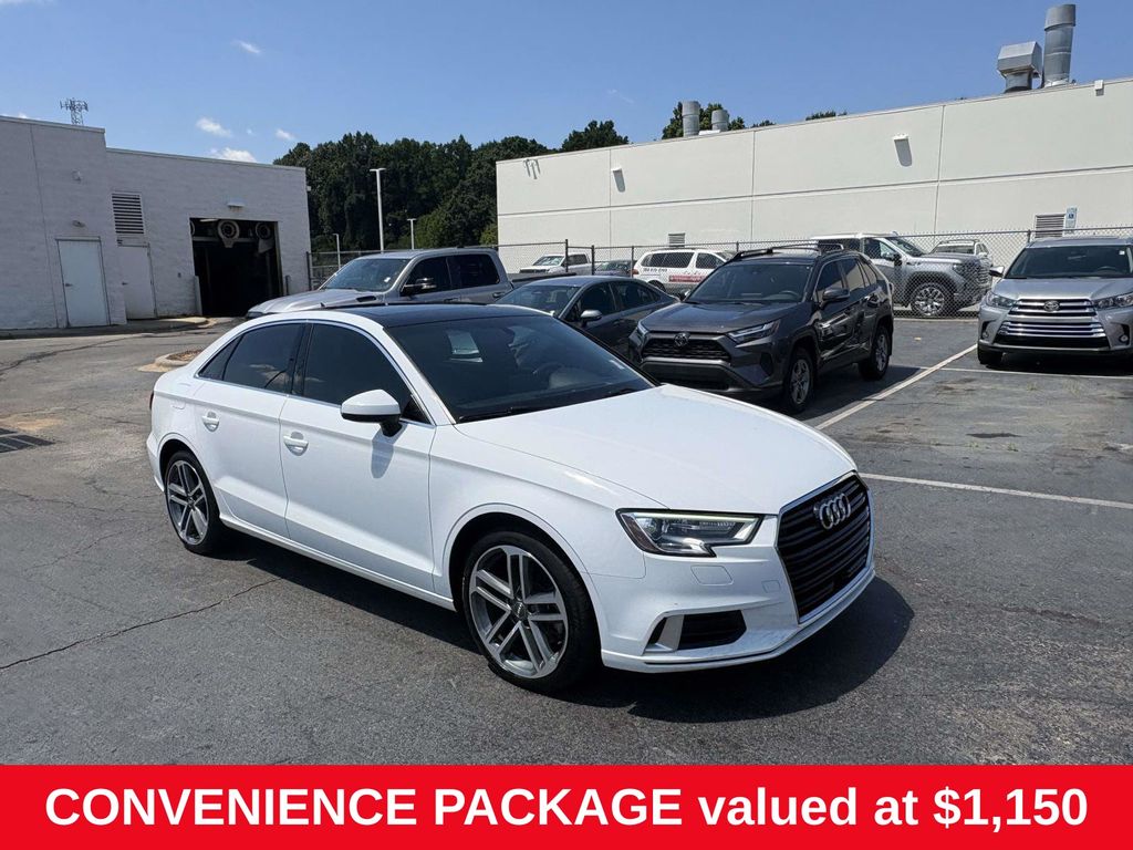 Ibis White 2019 Audi A3 Sedan Front-Wheel Drive 7-Speed Automatic