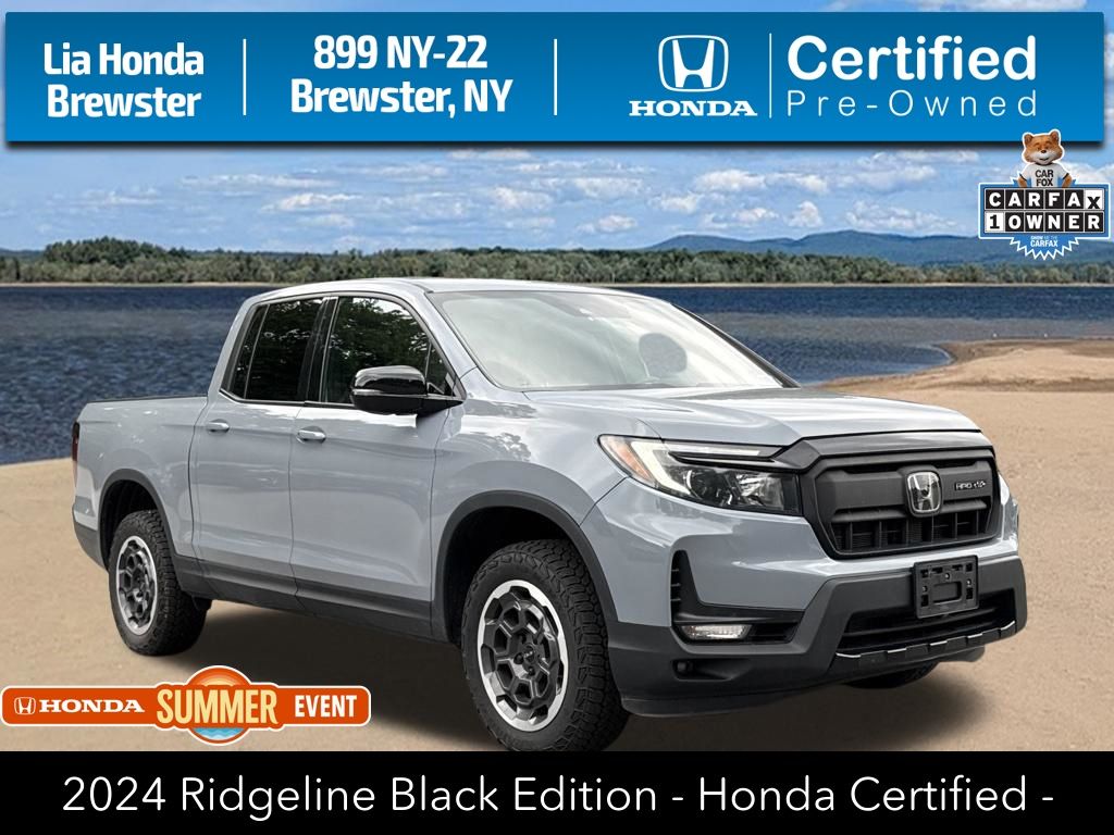 Blue 2024 Honda Ridgeline Pickup Truck All-Wheel Drive 9-Speed Automatic