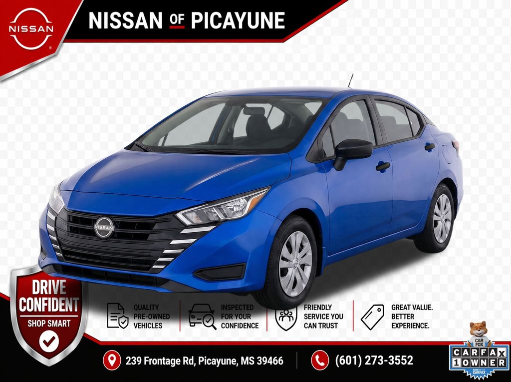 Electric Blue Metallic 2023 Nissan Versa Sedan Front-Wheel Drive Continuously Variable Transmission