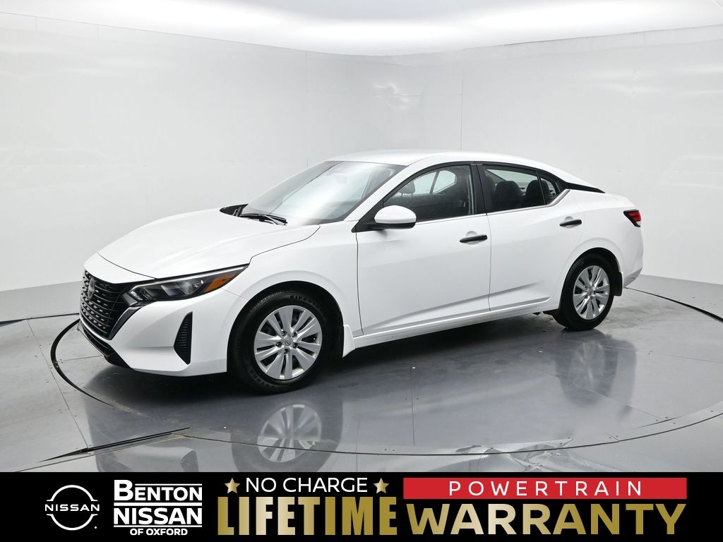 White (Fresh Powder) 2025 Nissan Sentra S FWD Sedan Front-Wheel Drive Continuously Variable Transmission