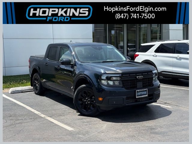 Alto Blue Metallic Tinted Clearcoat 2023 Ford Maverick Lariat SuperCrew AWD Pickup Truck All-Wheel Drive 8-Speed Automatic