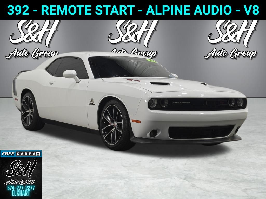 White Knuckle Clearcoat 2018 Dodge Challenger R/T Scat Pack RWD Coupe Rear-Wheel Drive 8-Speed Automatic