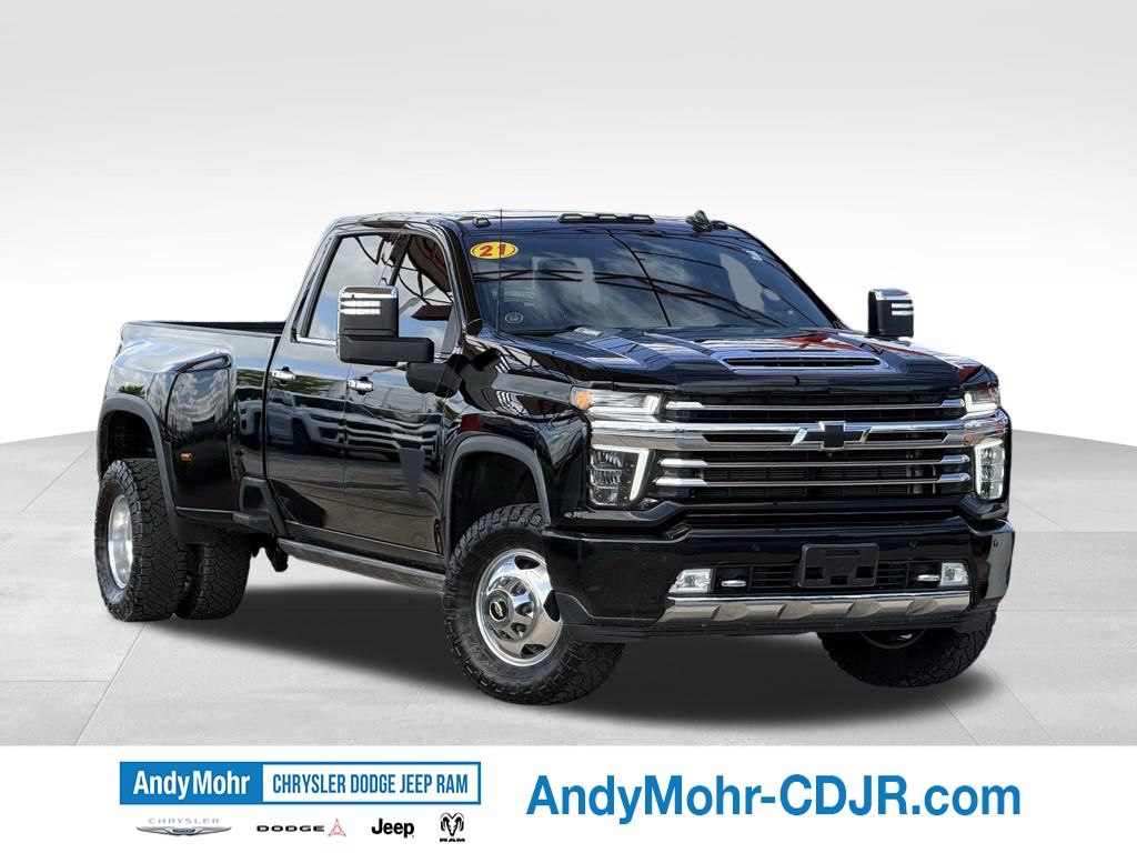 Black 2021 Chevrolet Silverado 3500HD High Country Crew Cab 4WD Pickup Truck Four-Wheel Drive Automatic