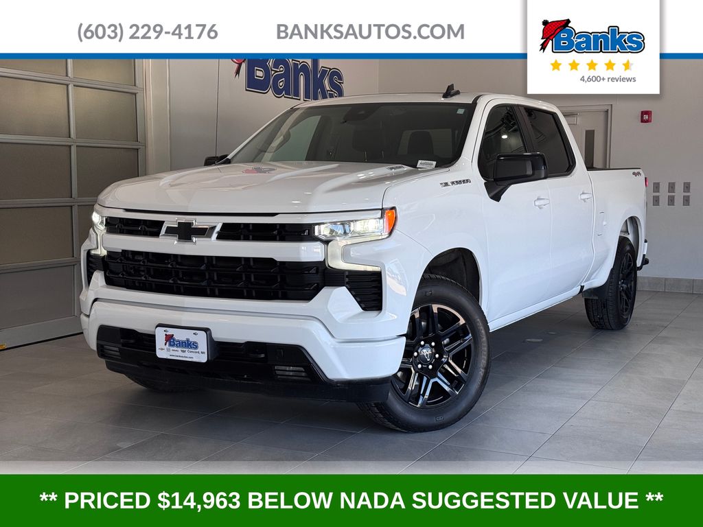 Summit White 2025 Chevrolet Silverado 1500 Pickup Truck Four-Wheel Drive Automatic