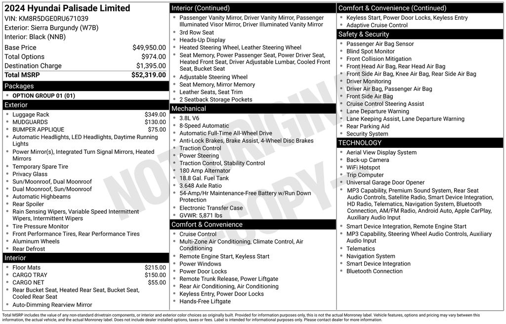 2024 Hyundai Palisade Limited Red at Spitzer Acura