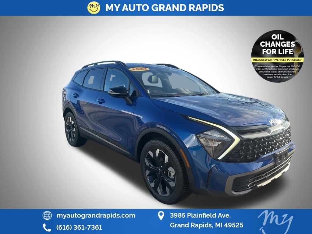 Sapphire Blue 2023 Kia Sportage SUV / Crossover All-Wheel Drive 8-Speed Automatic