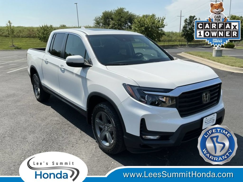Platinum White Pearl 2023 Honda Ridgeline Pickup Truck All-Wheel Drive 9-Speed Automatic