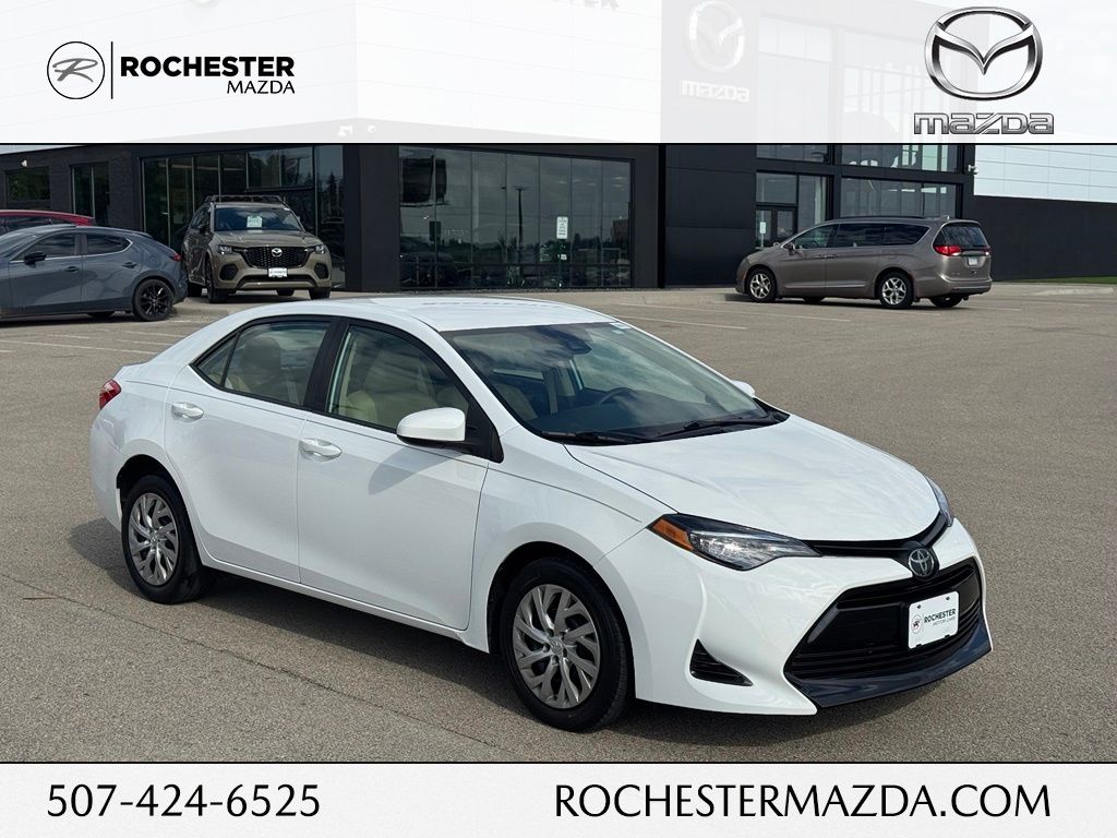 Super White 2019 Toyota Corolla Sedan Front-Wheel Drive Continuously Variable Transmission