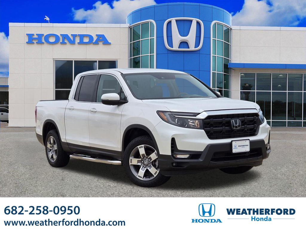 Platinum White Pearl 2024 Honda Ridgeline Pickup Truck All-Wheel Drive 9-Speed Automatic