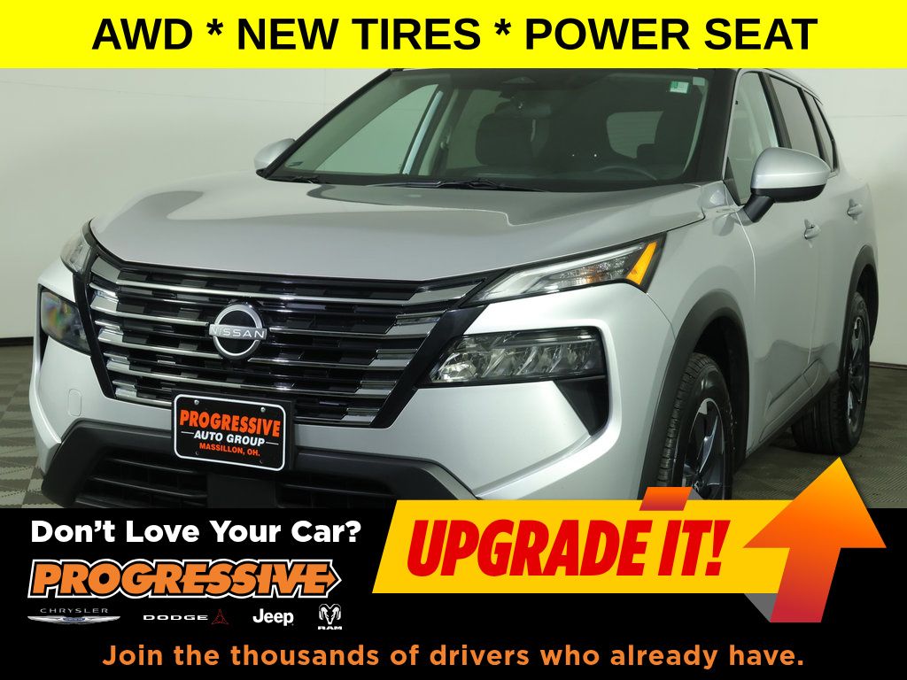 Brilliant Silver Metallic 2025 Nissan Rogue SUV / Crossover All-Wheel Drive Continuously Variable Transmission