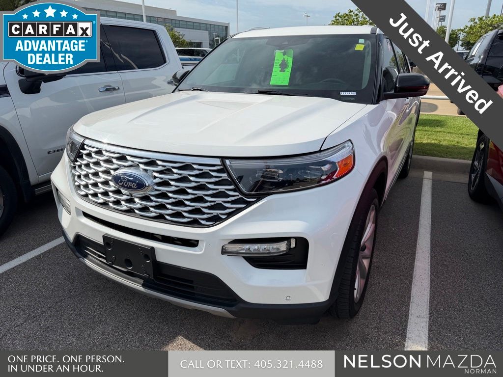 White Metallic 2023 Ford Explorer SUV / Crossover All-Wheel Drive Automatic