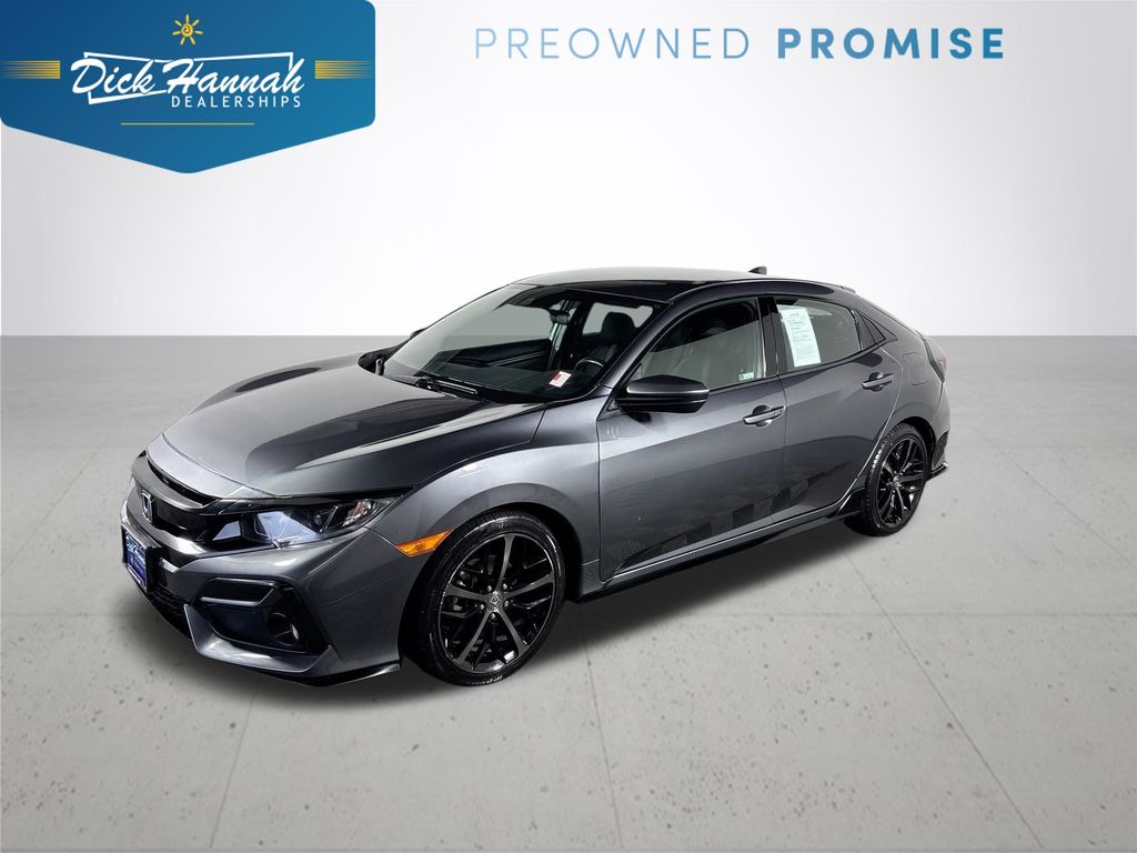 Polished Metal Metallic 2021 Honda Civic Hatchback Sport FWD Hatchback Front-Wheel Drive Continuously Variable Transmission