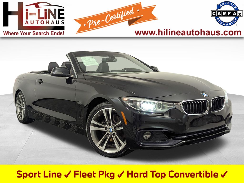 Jet Black 2018 BMW 4 Series Convertible Rear-Wheel Drive 8-Speed Automatic