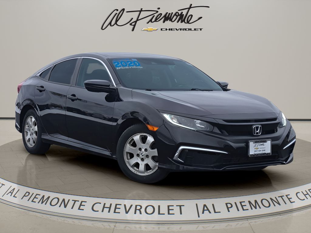 Black 2020 Honda Civic LX Sedan FWD Sedan Front-Wheel Drive Continuously Variable Transmission