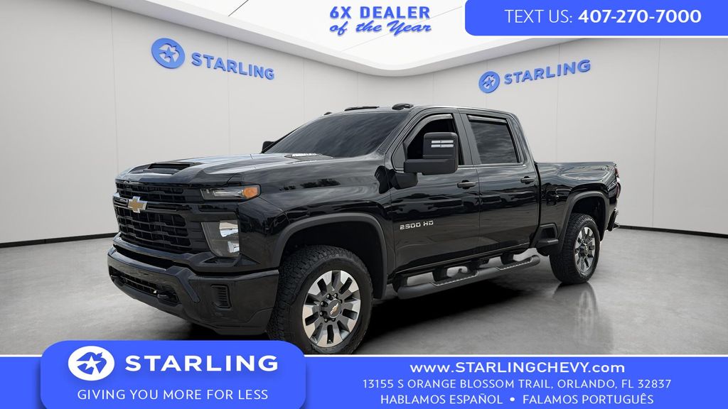 Black 2025 Chevrolet Silverado 2500HD Pickup Truck Four-Wheel Drive Automatic