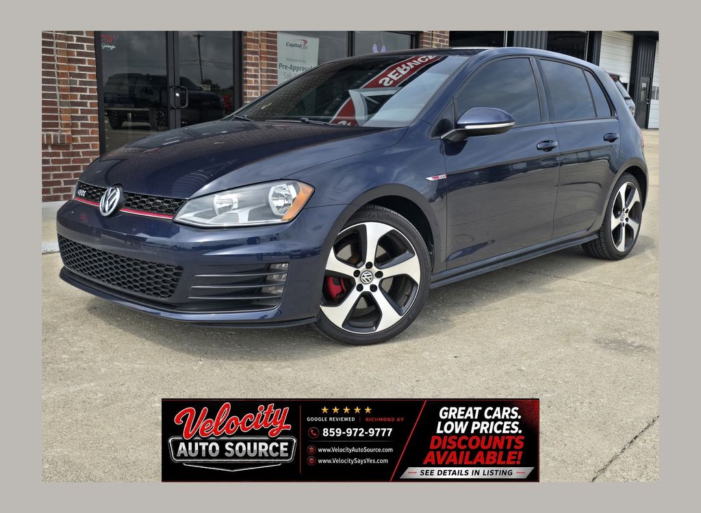 Blue 2017 Volkswagen Golf GTI Hatchback Front-Wheel Drive 6-Speed Dual Clutch