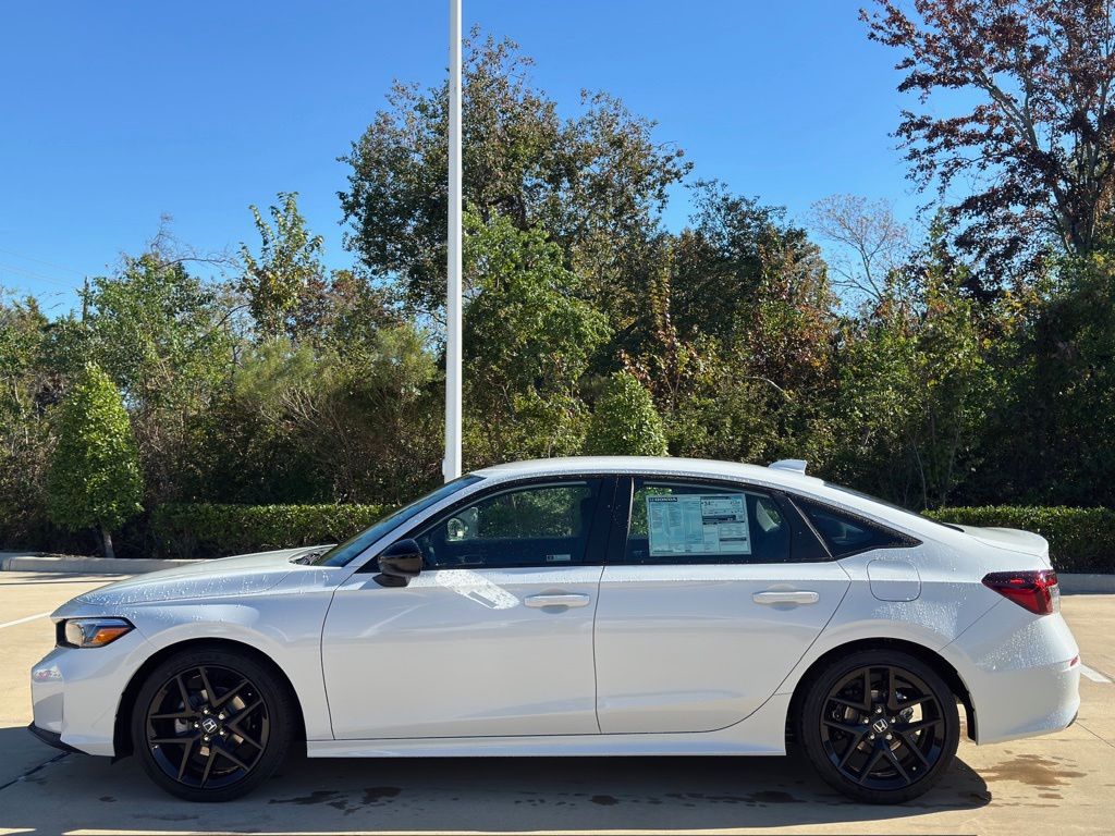 2026 Honda Civic Sport White at Classic Honda Galveston