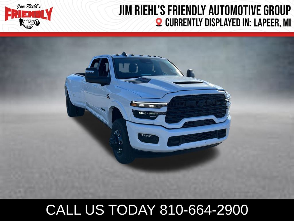 Bright White Clearcoat 2026 RAM 3500 Pickup Truck Four-Wheel Drive 8-Speed Automatic