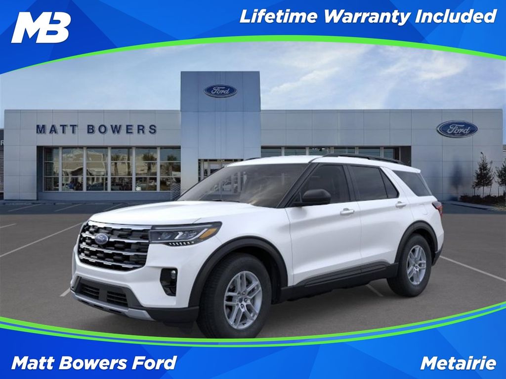 Star White Metallic Tri-Coat 2026 Ford Explorer SUV / Crossover Rear-Wheel Drive Automatic