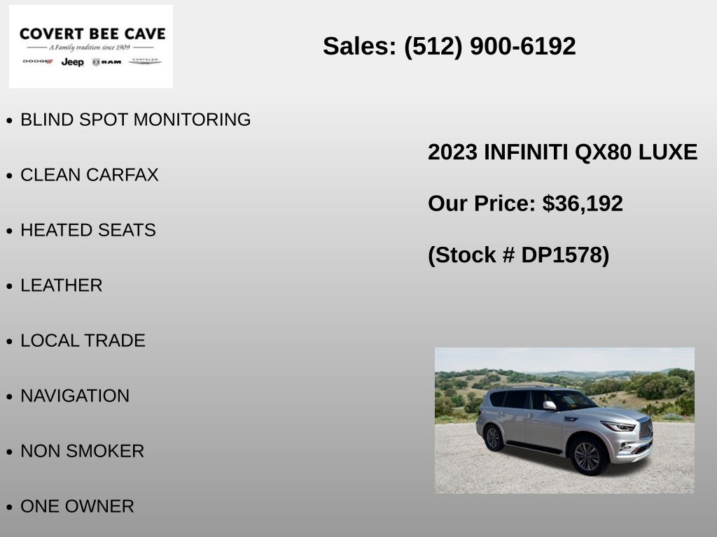 Used Car 2023 Infiniti Qx80  Luxe For Sale Under $40,000 In Austin, Texas