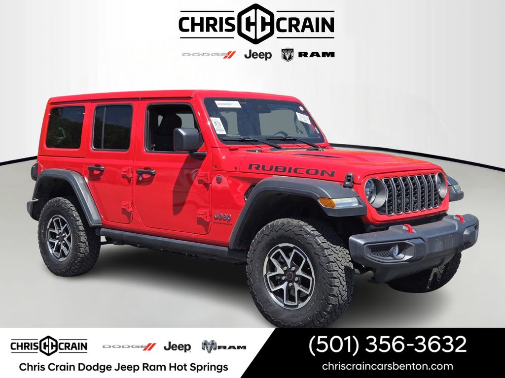 Firecracker Red Clearcoat 2025 Jeep Wrangler Rubicon 4-Door 4WD SUV / Crossover Four-Wheel Drive 8-Speed Automatic