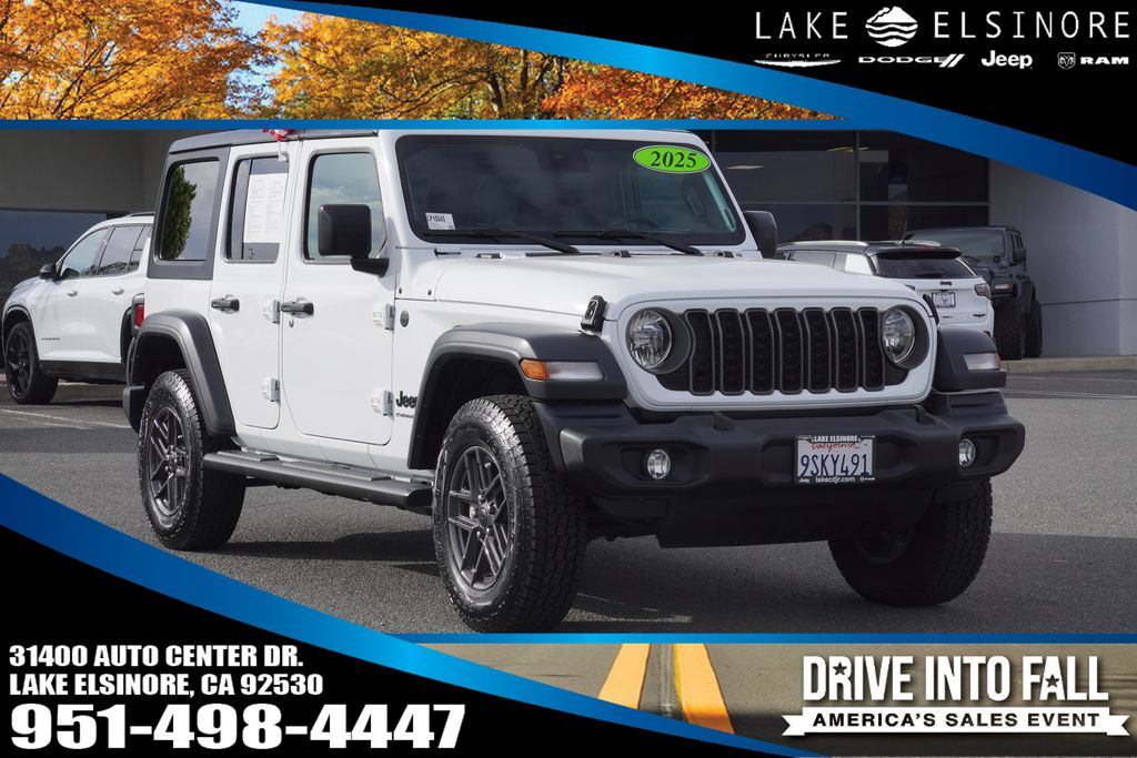 Bright White Clearcoat 2025 Jeep Wrangler SUV / Crossover Four-Wheel Drive 8-Speed Automatic