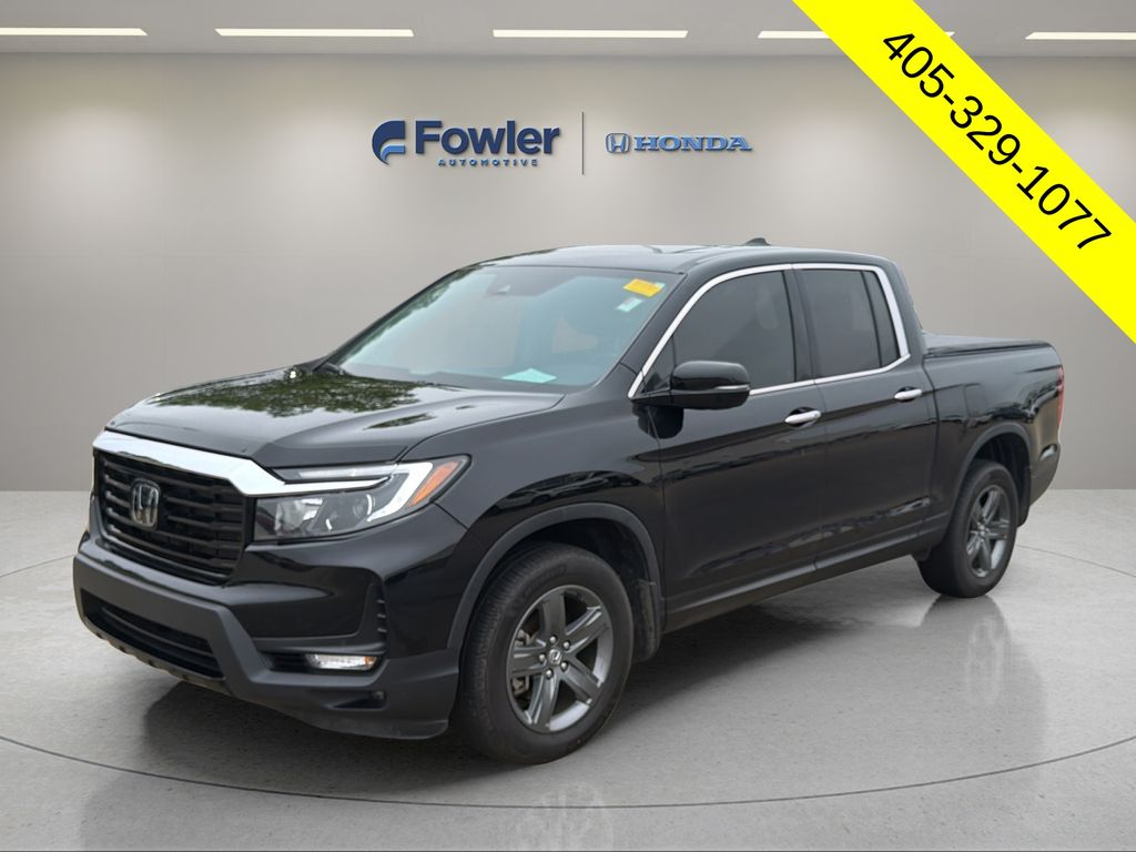Black 2022 Honda Ridgeline Pickup Truck All-Wheel Drive 9-Speed Automatic